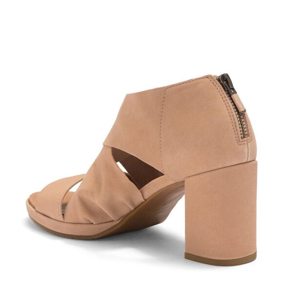 Eileen Fisher Latte Tumbled Nubuck Marla Block Heel Sandal - Picture 2 of 2